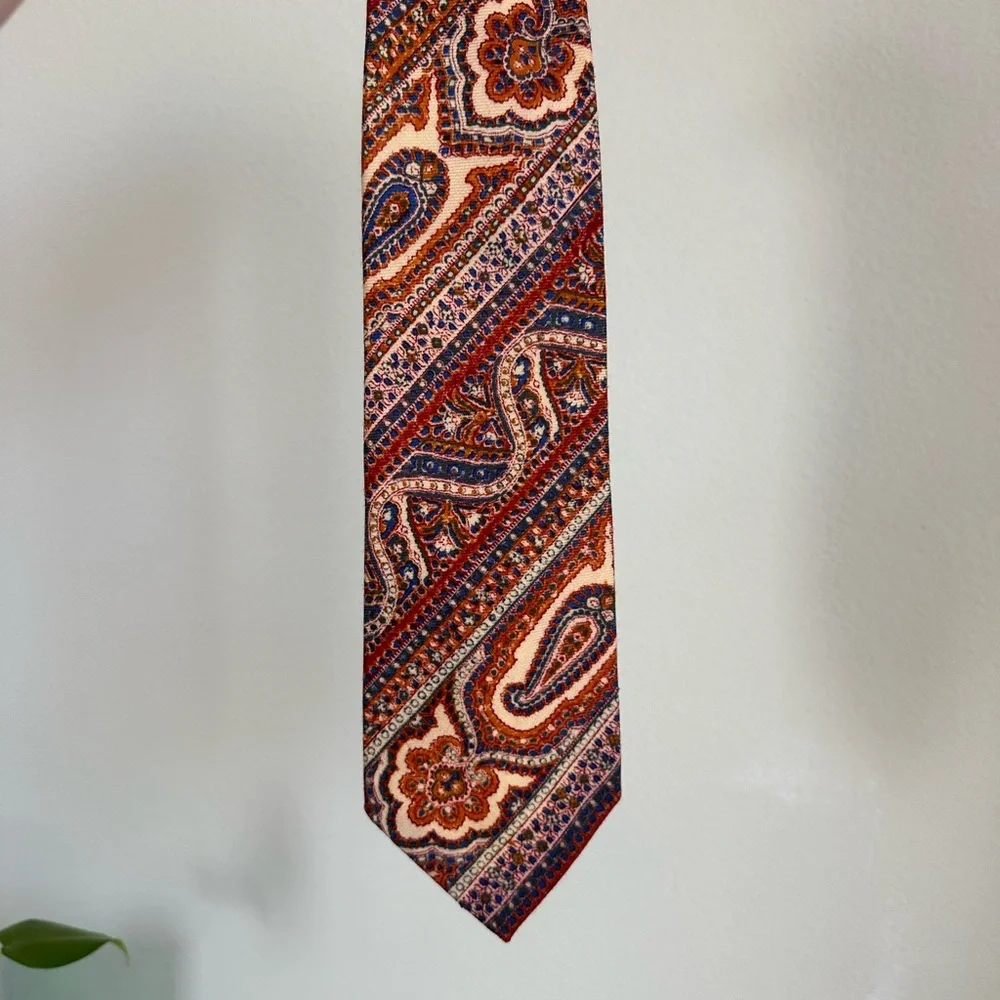 Vintage 1970's Polo Ralph Lauren Wool Paisley Tie - Picture 7 of 11